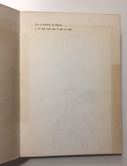 Rafael Alberti Gli 8 nomi di Picasso e non dico più di ciò che non dico 1971 - immagine 2