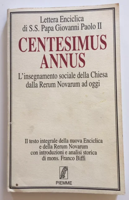 Centesimus annus lettera enciclica di Papa Giovanni Paolo II 1991