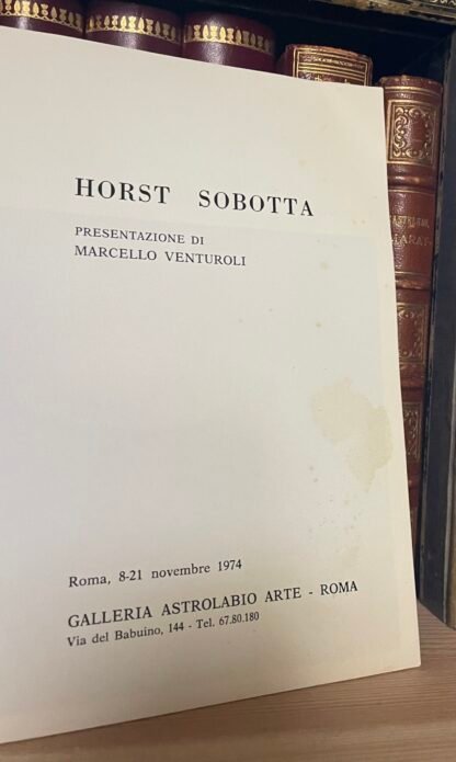 Horst Sobotta catalogo Galleria Astrolabio Arte 1974 - immagine 4