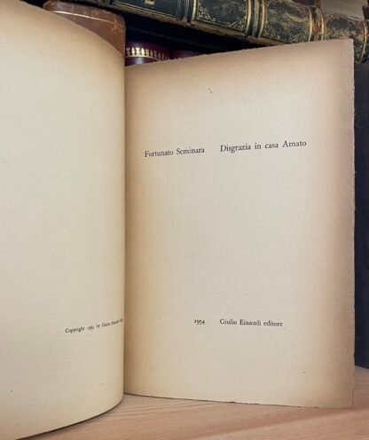 Fortunato Seminara Disgrazia in casa Amato Einaudi prima edizione giugno 1954 - immagine 5