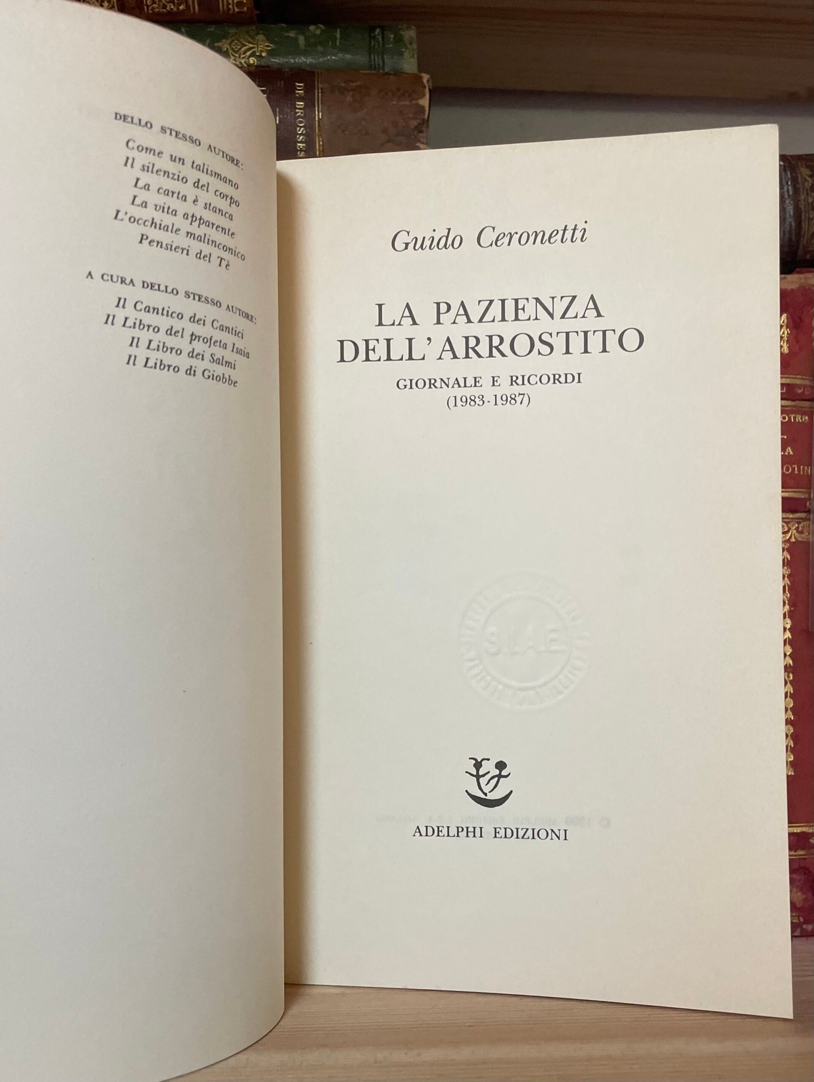 Guido Ceronetti La pazienza dell'arrostito Adelphi 228 novembre 1990 - immagine 3
