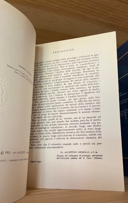 Marcello Cesa Bianchi Angelo Perugia Metodi statistici in psicologia Giunti 1972 - immagine 4
