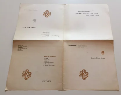 Sandro Maria Rosso Sambonet Pictogramma 1973 pieghevole e Bollettino n.6 - immagine 3