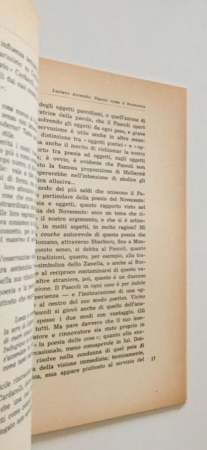 Luciano Anceschi Pascoli verso il Novecento all'insegna del pesce d'oro 1958 edizione numerata - immagine 4