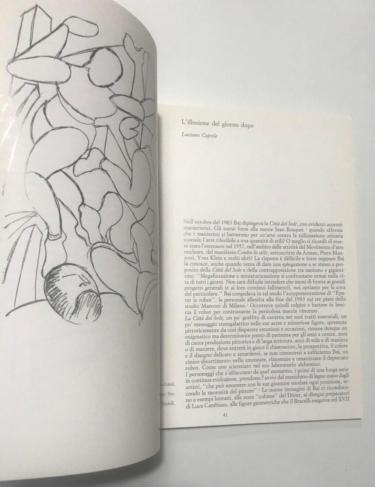 Baj la nostalgia del futuro catalogo mostra 1987 Mazzotta dedica aut. dell'A. - immagine 5