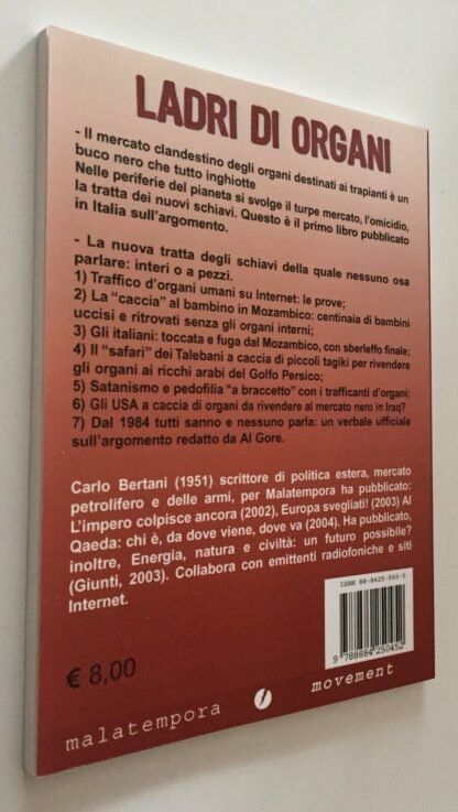 Carlo Bertani Ladri di organi il traffico clandestino malatempora - immagine 2