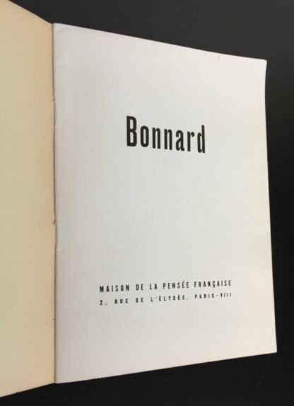 George Besson Bonnard Maison de la pensée francaise Paris 1955 - immagine 3
