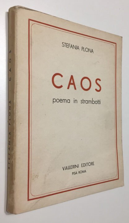 Stefania Plona Caos poema in strambotti Vallerini 1942