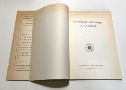 L'edizione veronese di Catullo Quaderni di Vita Veronese maggio 1963 - immagine 7