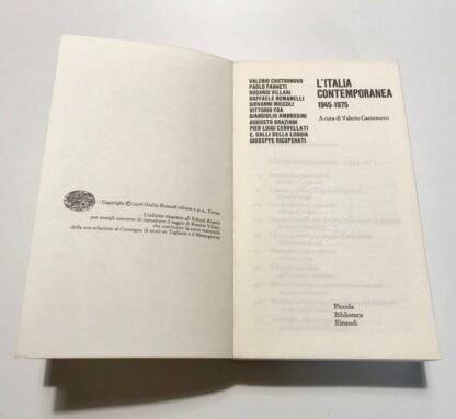 L'italia contemporanea 1945-1975  Piccola Biblioteca Einaudi 1976 - immagine 3