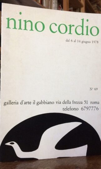 Nino Cordio pieghevole mostra galleria il gabbiano Roma 1978