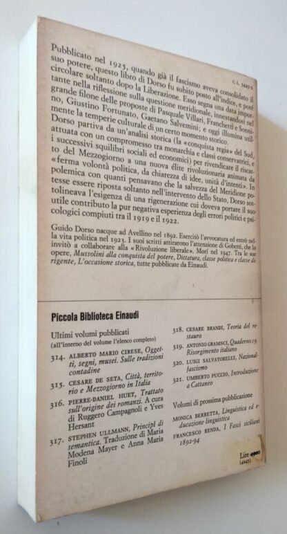 Guido Dorso la Rivoluzione Meridionale Piccola Biblioteca Einaudi 3 ediz. 1977 - immagine 3