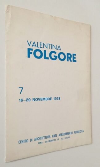 Valentina Folgore pieghevole centro di architettura arte arredamento novembre 78