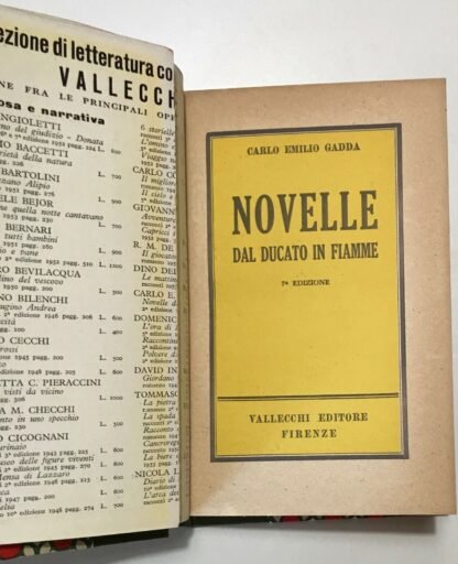 C. Emilio Gadda Novelle dal Ducato in fiamme 7 edizione Vallecchi dicembre 1953 - immagine 6