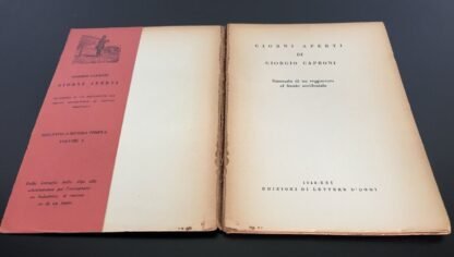 Giorgio Caproni Giorni Aperti Ediz. Lettere d'oggi I ed. 20 novembre 1942 - immagine 9