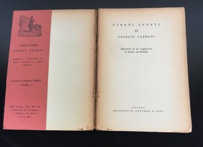 Giorgio Caproni Giorni Aperti Ediz. Lettere d'oggi I ed. 20 novembre 1942 - immagine 8