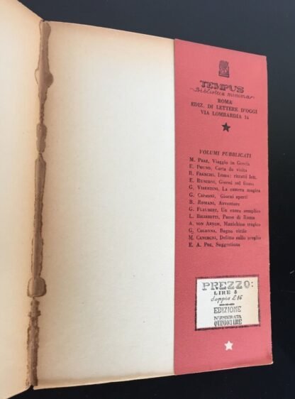 Giorgio Caproni Giorni Aperti Ediz. Lettere d'oggi I ed. 20 novembre 1942 - immagine 4