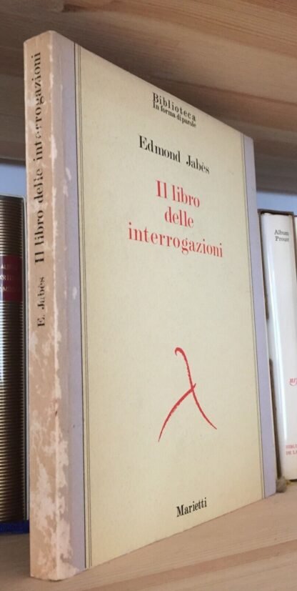 Edmond Jabès Il libro delle interrogazioni Vol. 1 Marietti editore II ediz.1985