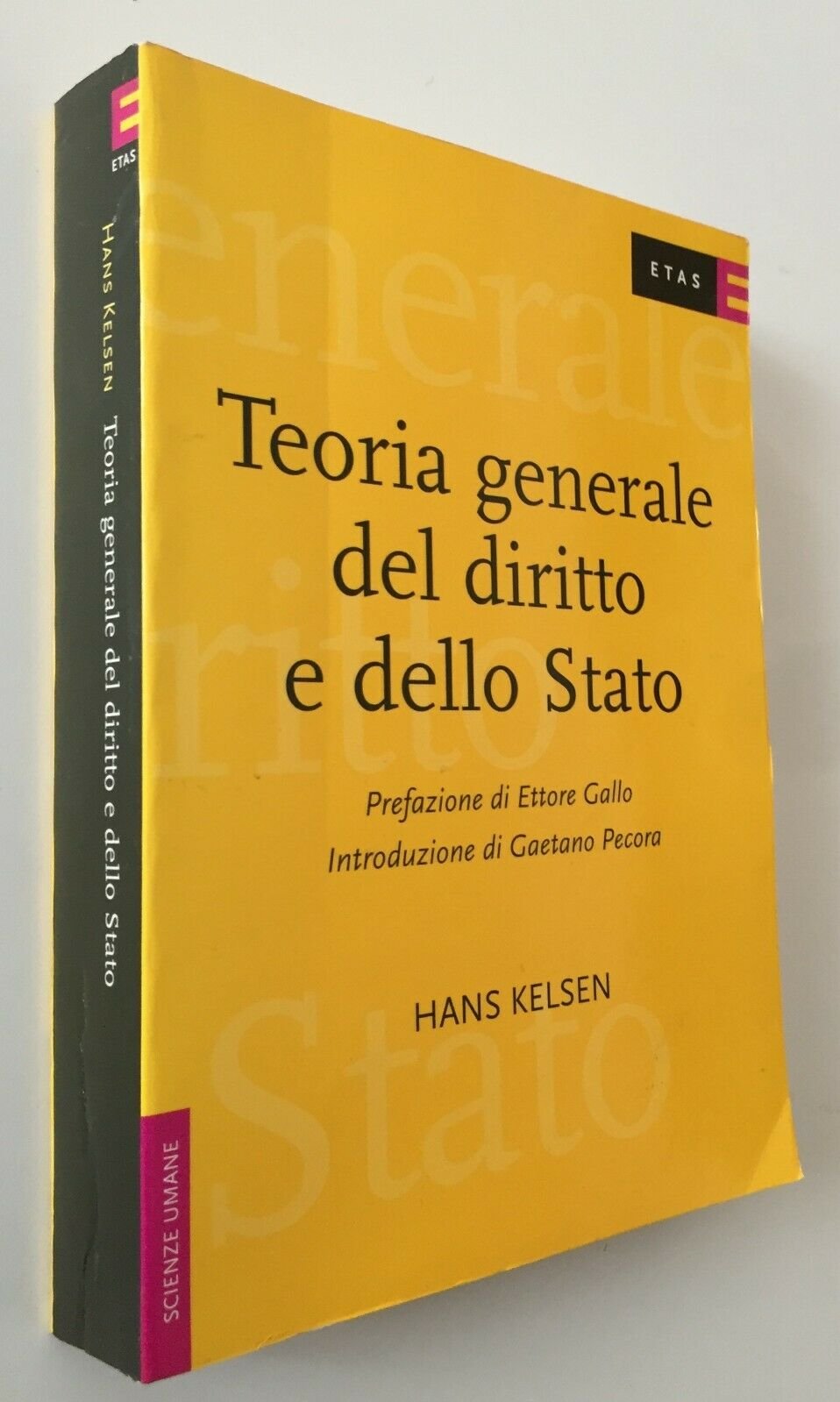 H. Kelsen Teoria generale del diritto e dello Stato Gallo Pecora Etas 2000