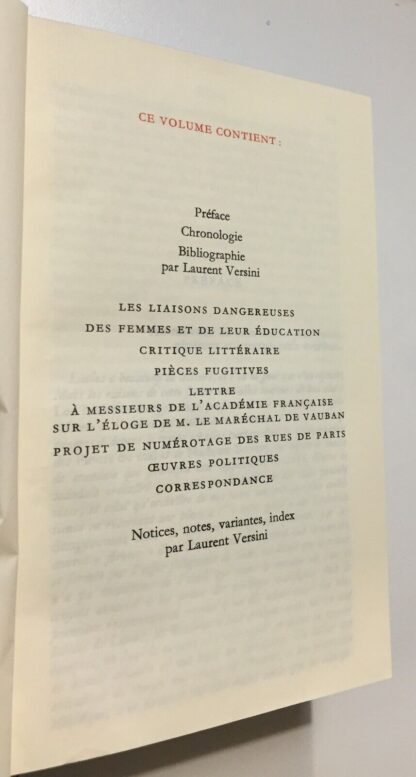 Laclos Œuvres complètes Gallimard Bibliothèque de la Pléiade, 2007 - immagine 8