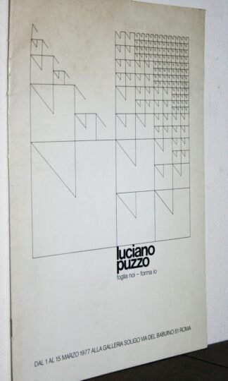 Luciano Puzzo foglia noi - forma io catalogo Galleria Soligo Roma 1977