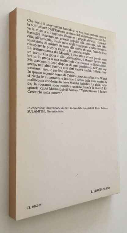 Elie Wiesel Contro la malinconia celebrazione hassidica II Spirali 1 ed. 1984 - immagine 2