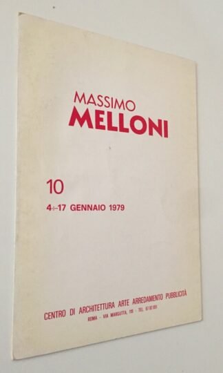 Massimo Melloni pieghevole centro di architettura arte arredamento gennaio 79
