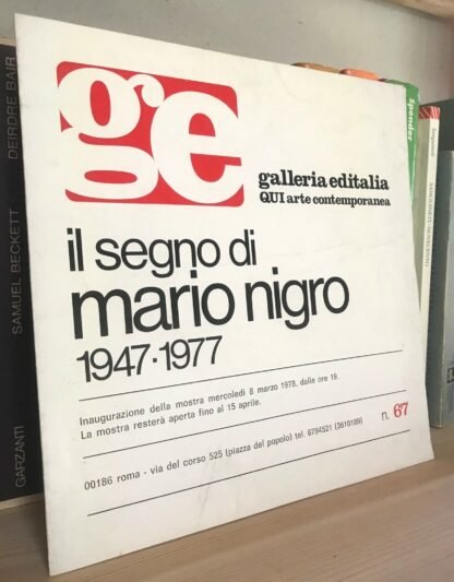 Galleria editalia pieghevole inaugurazione Il segno di Mario Nigro 1947-1977
