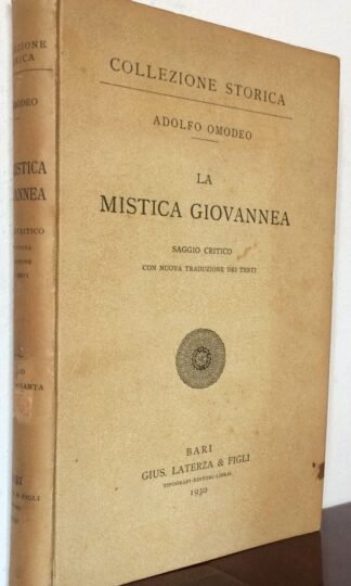 Omodeo La Mistica Giovannea saggio critico Laterza 1930