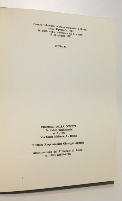 Leone Piccioni Lettura del carteggio Ungaretti-Pea ediz della cometa giugno 1980 - immagine 4