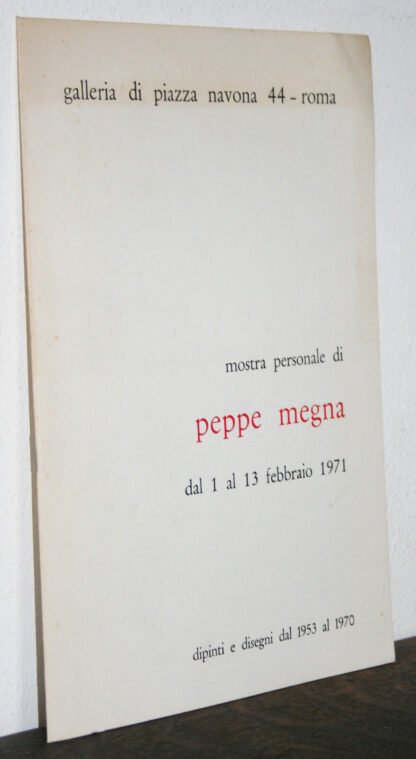 Peppe Megna mostra personale Roma 1971