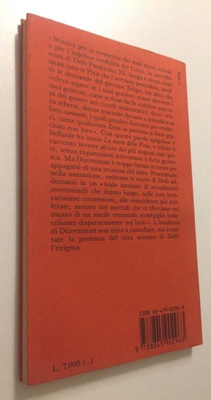 Friedrich Dürrenmatt la morte della Pizia piccola biblioteca Adelphi 1989 - immagine 2