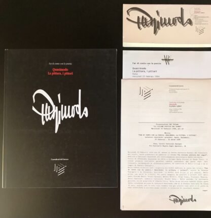 Far di conto con la poesia Quasimodo, la pittura, i pittori Rossana Bossaglia 1994 catalogo - immagine 3