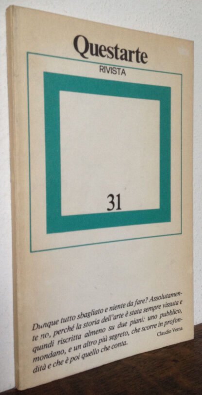 Questarte Rivista n. 31 gennaio/febbraio 1981