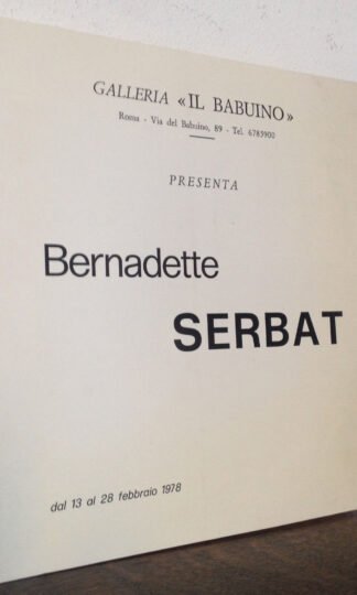 Bernadette Serbat catalogo Galleria il Babuino Roma 1978