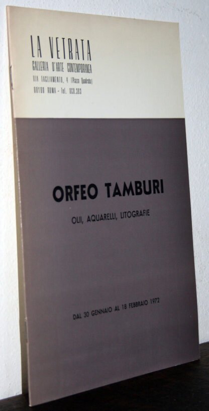 Orfeo Tamburi olii acquarelli litografie 1972 galleria la Vetrata Roma
