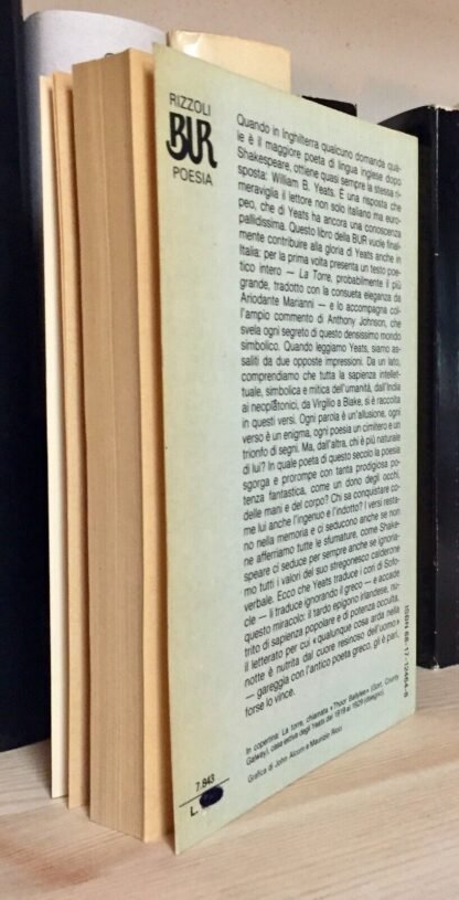William Butler Yeats La Torre Testo inglese a fronte trad. Marianni BUR 1984 - immagine 2