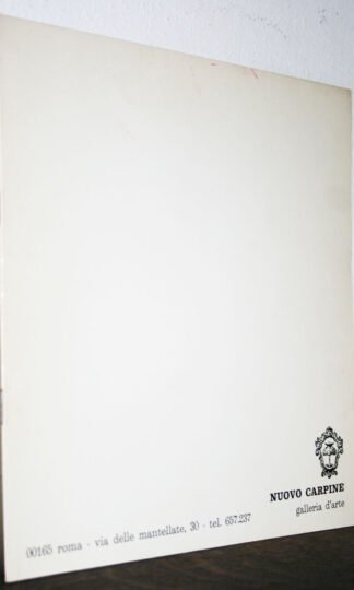 Gian Berto Vanni catalogo Roma Nuovo Carpine 1977