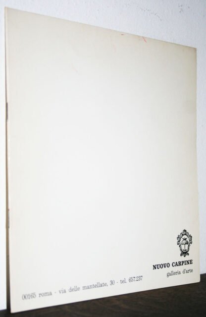 Gian Berto Vanni catalogo Roma Nuovo Carpine 1977