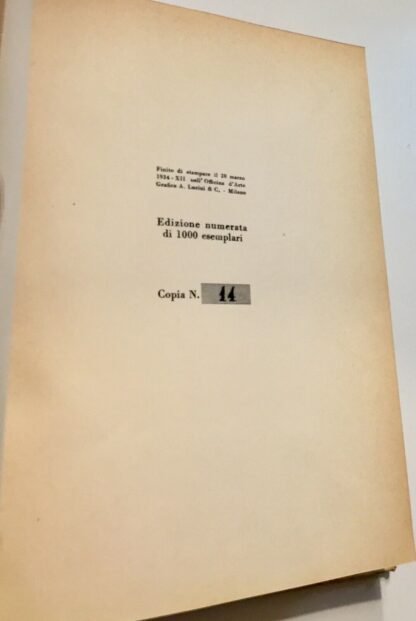 Lamberto Vitali L'incisione italiana moderna Hoepli 1934 edizione numerata 1000 copie - immagine 8
