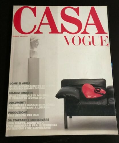 Casa Vogue Gennaio 1986 N.170 Angelo Torricelli Joze Plečnik Joseph D'Urso