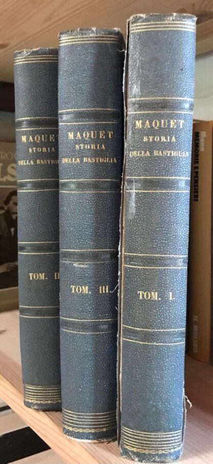 Alboize Maquet Storia della Bastiglia 3 Voll. Jacopo Grazzini 1852 - immagine 3