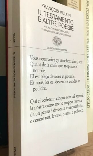 François Villon Il testamento e altre poesie Einaudi collezione di poesia 2015