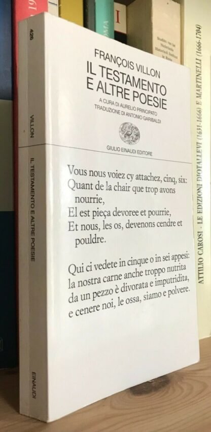 François Villon Il testamento e altre poesie Einaudi collezione di poesia 2015