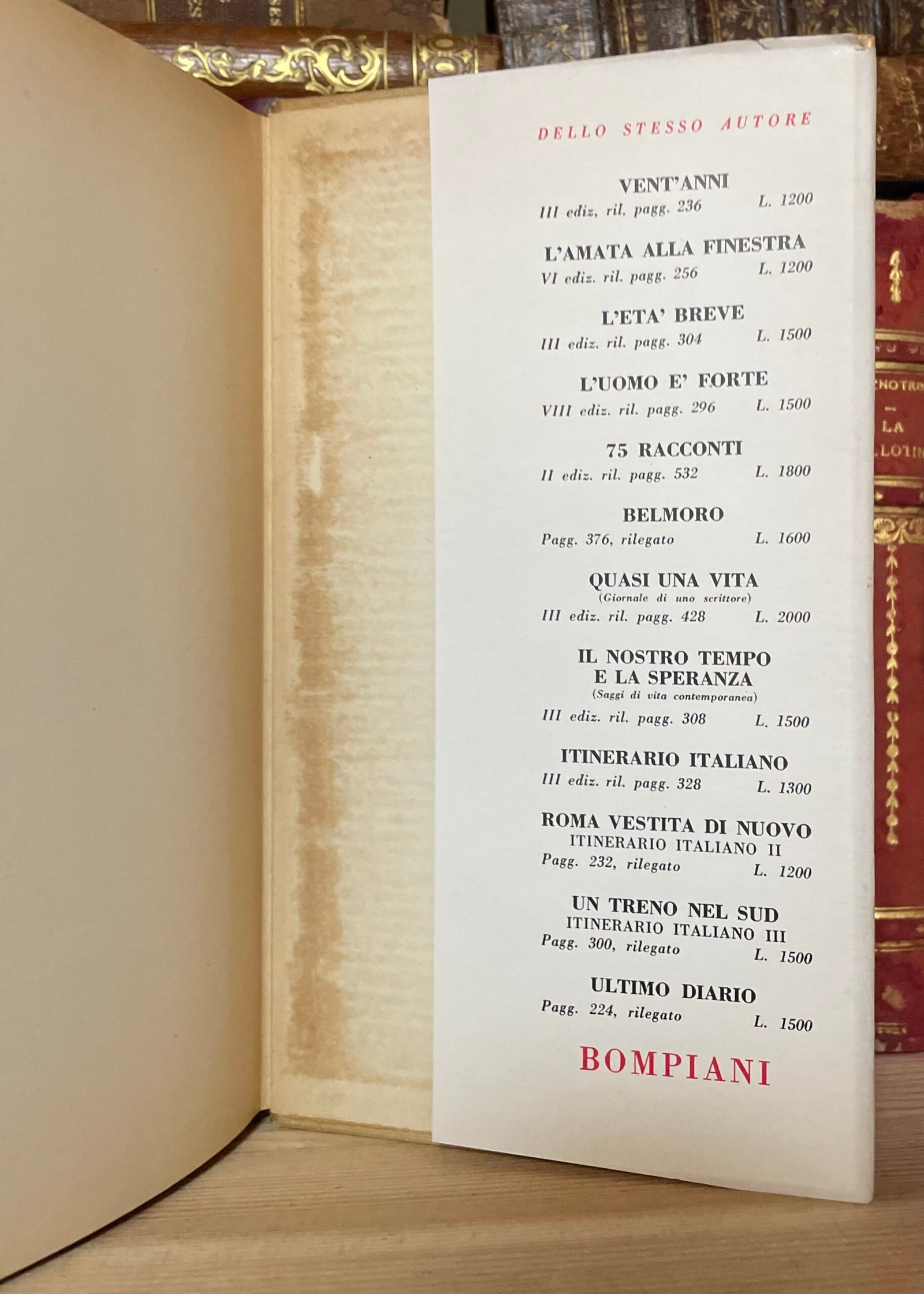 Corrado Alvaro Ultimo diario (1948-1956) Bompiani 1959 - immagine 5