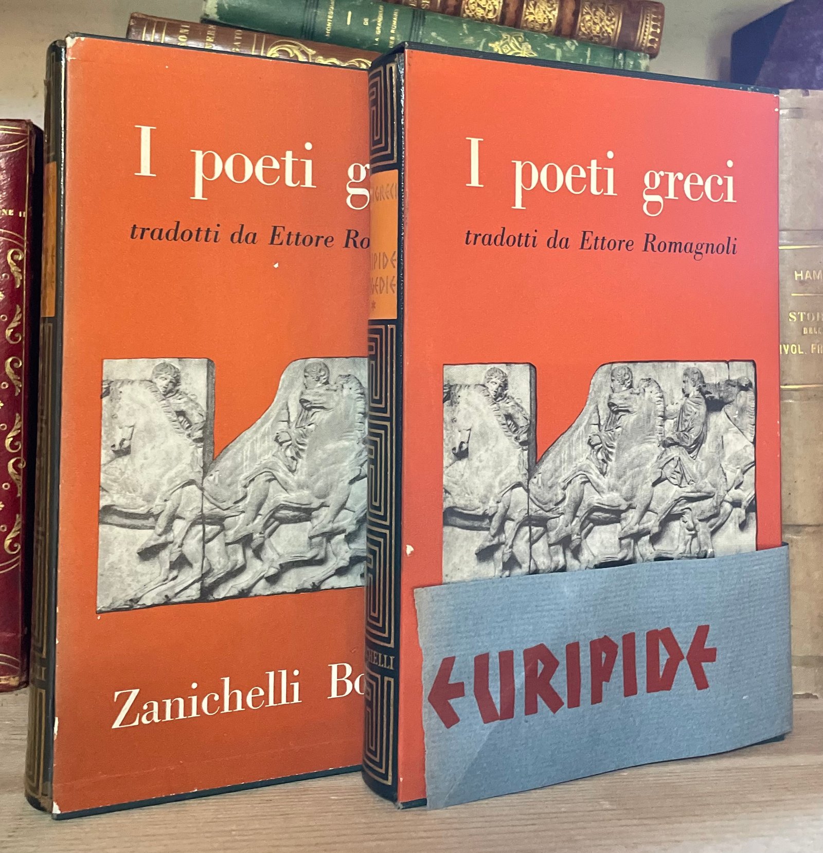 I Poeti greci tradotti da Ettore Romagnoli le tragedie di Euripide 2 Volumi