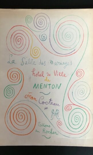 Cocteau La salle des mariages Hotel de Ville de Menton Editions du Rocher 1958