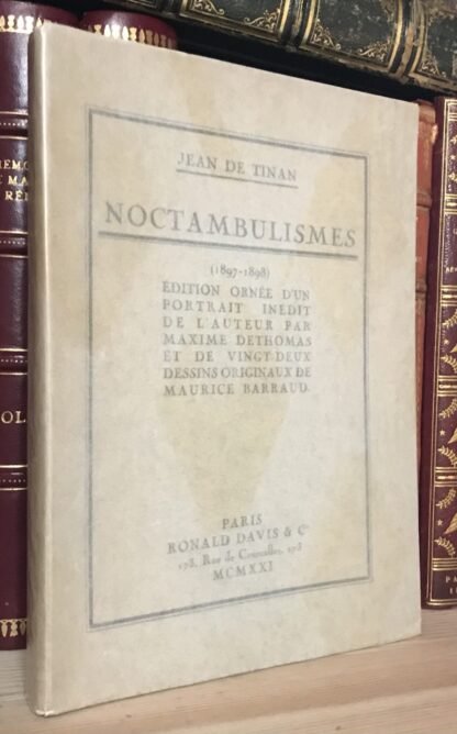 Jean de Tinan Noctambulismes Ronald Davis 1921 dessins de Maurice Barraud