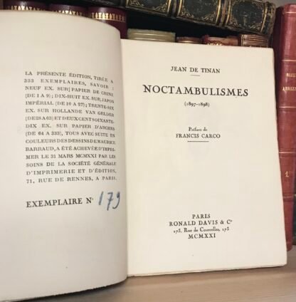 Jean de Tinan Noctambulismes Ronald Davis 1921 dessins de Maurice Barraud - immagine 2