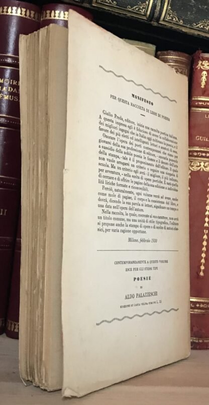 Riccardo Bacchelli Amore di poesia Giulio Preda Editore 1930 - immagine 2